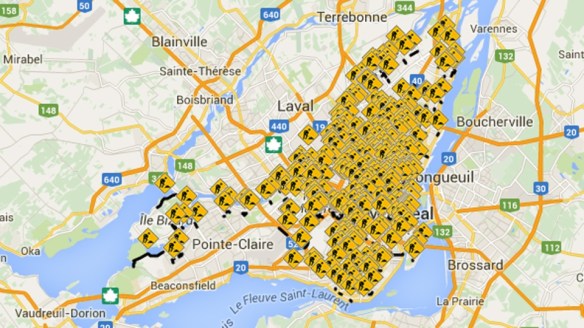 Jeder Punkt eine Baustelle. Bildrechte" Vill de Montréal